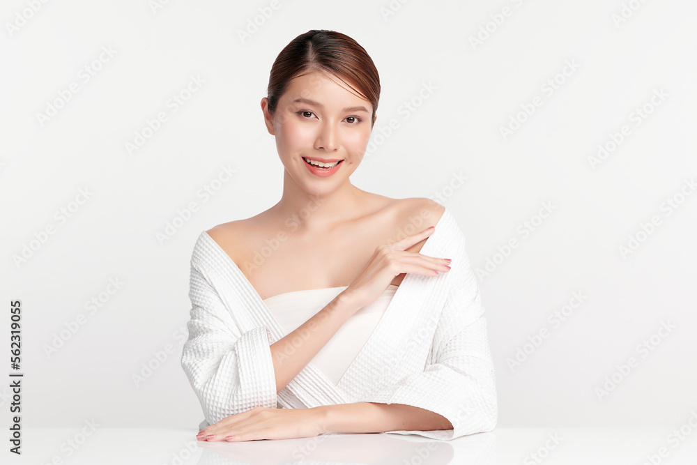 Beautiful young asian woman with clean fresh skin on white background, Face care, Facial treatment, Cosmetology, beauty and spa, Asian women portrait. Beautiful young asian woman with clean fresh skin on white background, Face care, Facial treatment, Cosmetology, beauty and spa, Asian women portrait.