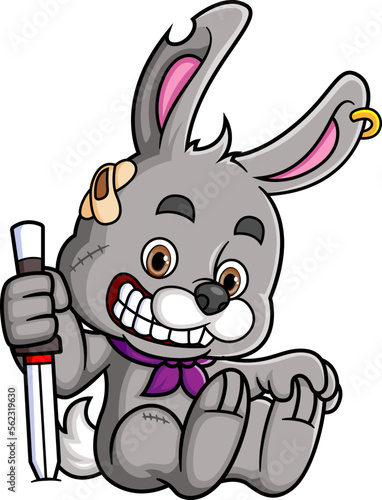 The robber rabbit holding samurai