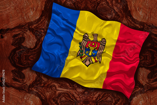 National flag  of Moldova. Background  with flag  of Moldova