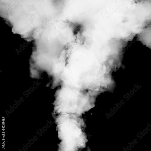 Abstract white puffs of smoke swirl overlay on black background pollution. Royalty high-quality free stock image of abstract industry smoke overlays on black background. White smoke swirls fragments