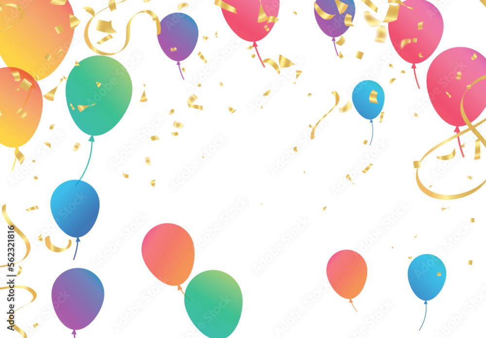 Lettering Happy Birthday To You white background. Holiday decorations with balloons, pennants and confetti. Greeting card can be used for congratulation, posters and banners. Lettering Happy Birthday To You white background. Holiday decorations with balloons, pennants and confetti. Greeting card can be used for congratulation, posters and banners.