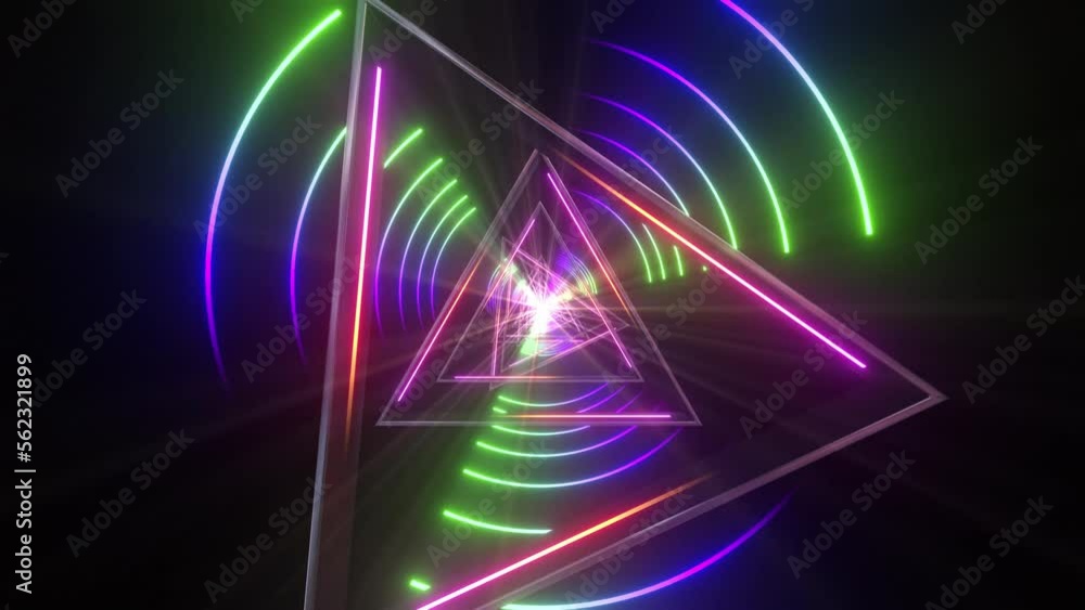 Colored Neon Radial Tunnel Colored Neon Radial Tunnel