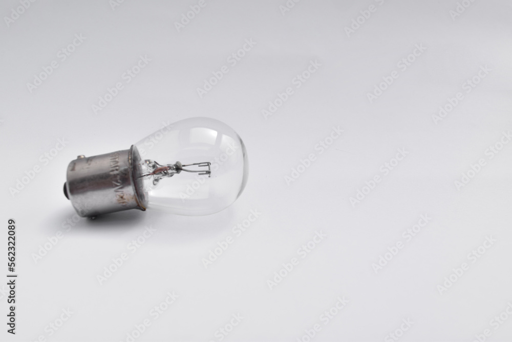 Glass lamp against white background Glass lamp against white background