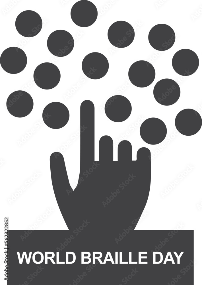 World Braille Day, happy World Braille Day symbol World Braille Day, happy World Braille Day symbol