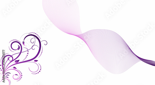 Abstract background with parallel lines and calligraphic pattern. Template for your invitations, backgrounds, postcards, web.