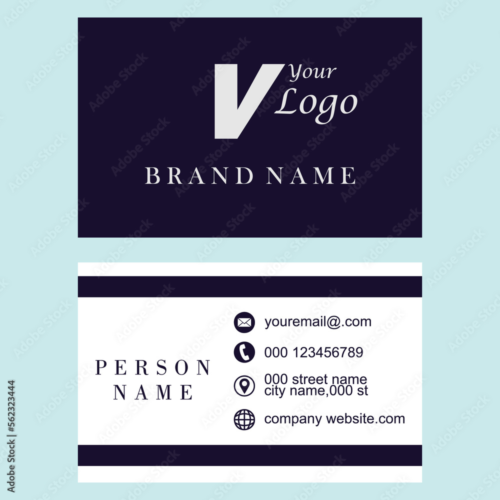 Business card and name card,horizontal simple clean template vector design, layout in rectangle size.