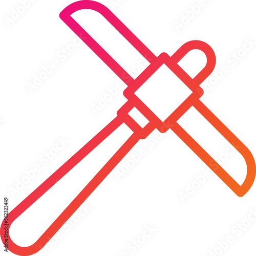 Pickaxe Vector Icon Design Illustration