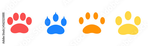 Set of animal footprint symbol design