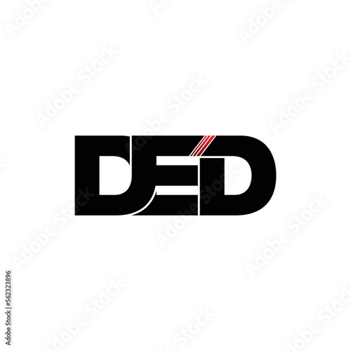 DED letter monogram logo design vector photo