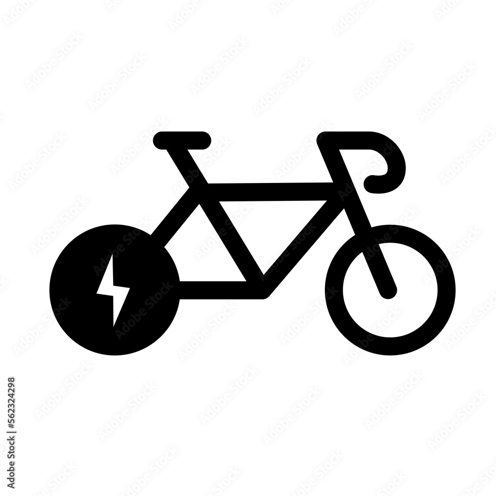 bicycle electric icon design