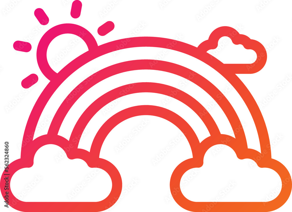 Rainbow Vector Icon Design Illustration Rainbow Vector Icon Design Illustration