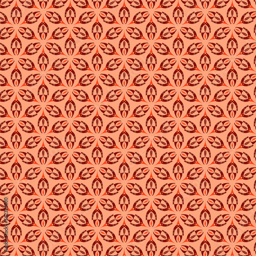 Fantasy abstract geometric seamless pattern Minimalist fabric and paper design in warm autumn earthy limited colors