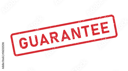 Grunge Guarantee word rubber stamp. Guarantee sign sticker set. Grunge vintage square label. Vector illustration isolated on white background.