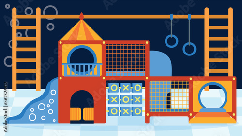 Children's room in the mall - illustration