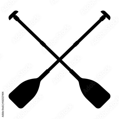 Paddles Silhouette, Kayak, Canoe Paddles Illustration