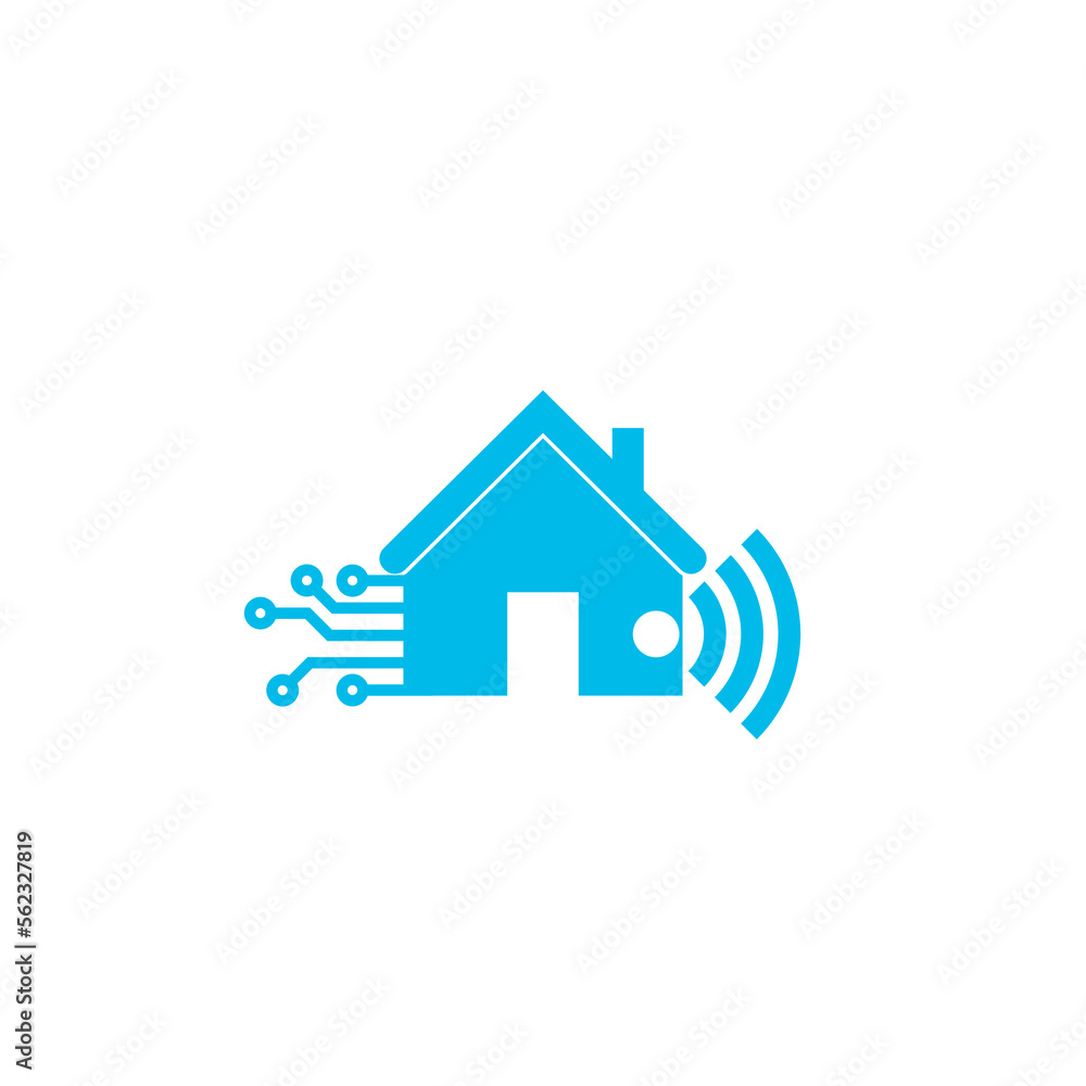 Smart House Logo Design Template isolated on white background Smart House Logo Design Template isolated on white background