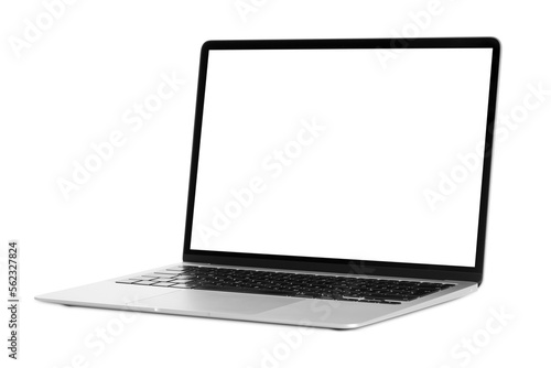 modern laptop computer on png background