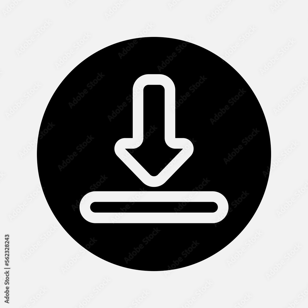 Download icon in solid style about essentials, use for website mobile app presentation Download icon in solid style about essentials, use for website mobile app presentation