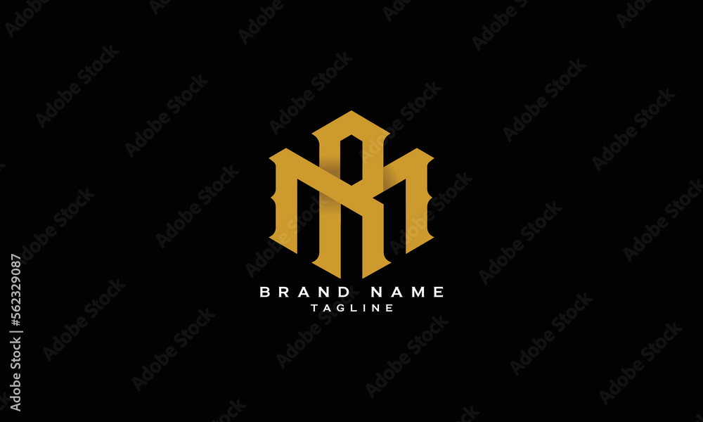 MM initials monogram letter text alphabet logo design Stock Vector