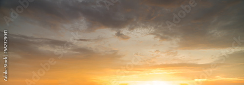 Dramatic sky panorama at sunset © daphnusia