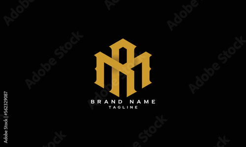 MR, RM, Abstract initial monogram letter alphabet logo design