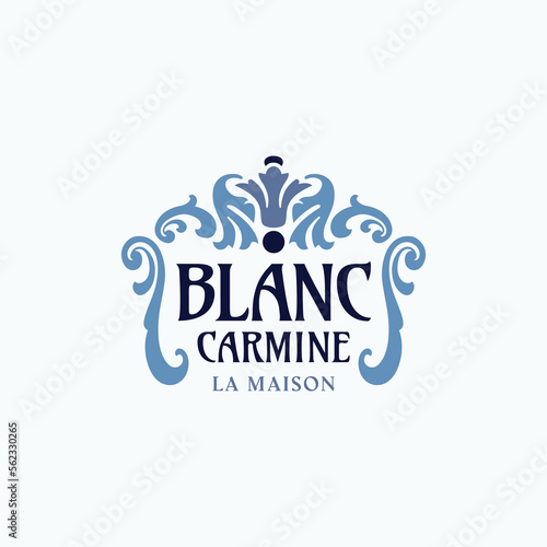 Flourish frame logo design template