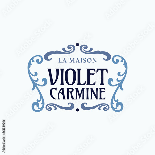 Flourish frame logo design template