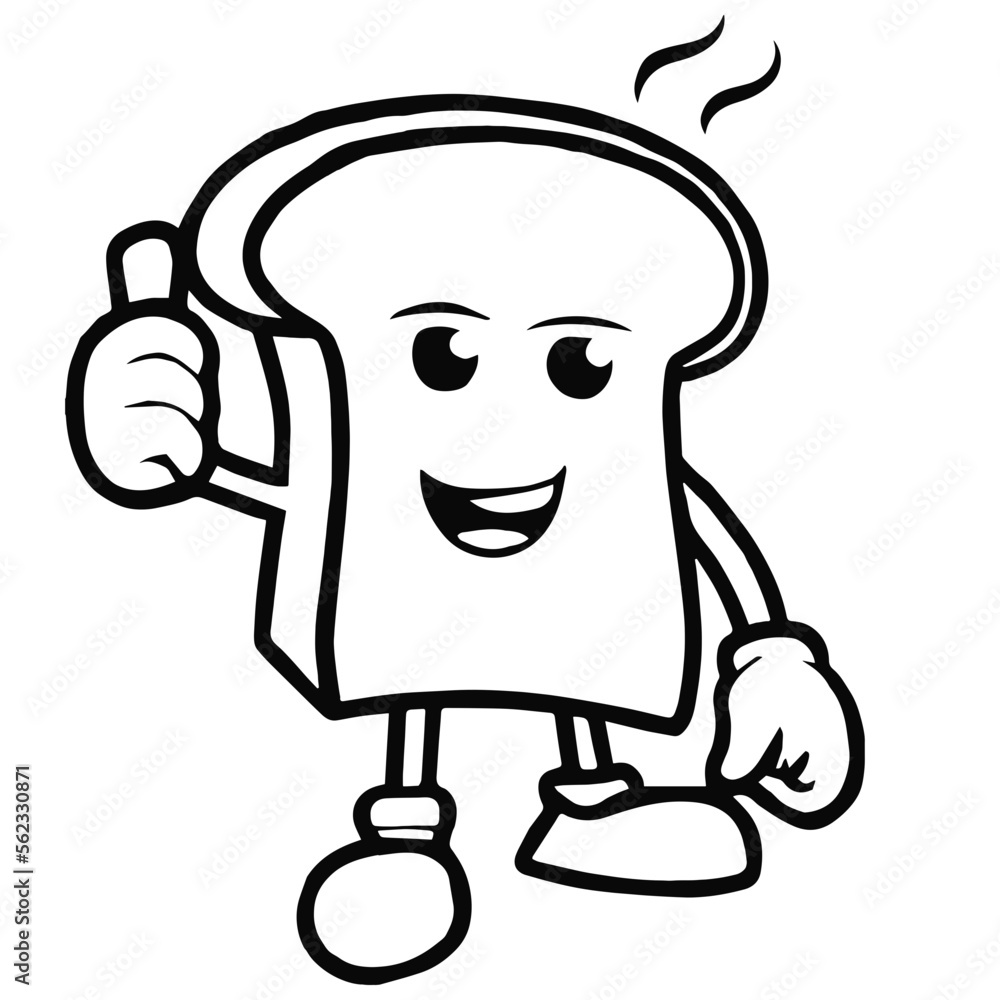 Toast Bread Mascot