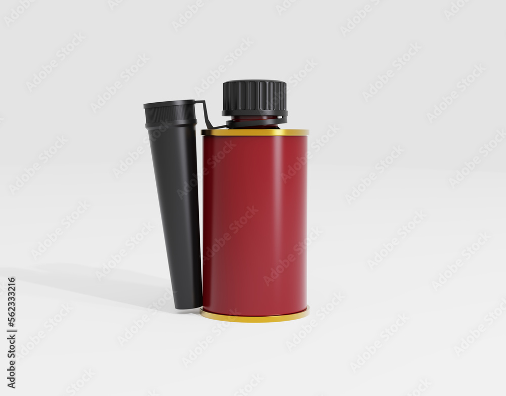 Matte Bottle with Spout Cap Mockup Isolated On WQhite Background. 3d illustration Matte Bottle with Spout Cap Mockup Isolated On WQhite Background. 3d illustration