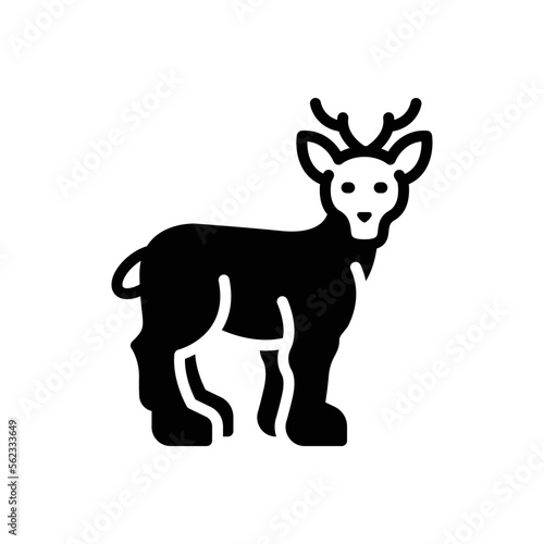 Black solid icon for doe