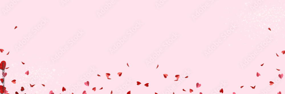 Valentinstag mit Herzen / Banner / Textfreiraum