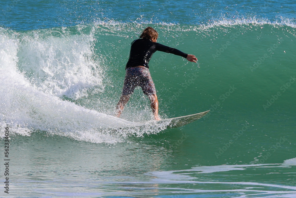 Surfing winter waves at Spanish House Sebastian Inlet Florida