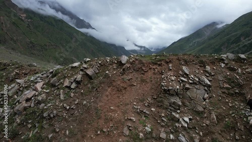 Saif ul Malook Lake and Surrounding Mountains: A Drone's Eye View.  Experience the natural beauty of Pakistan with this drone video of Saif ul Malook Lake and its surrounding mountains. The lake, loca photo