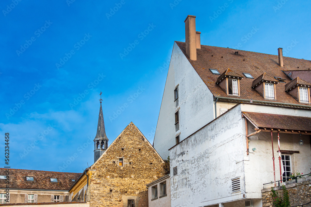 Antique building view in Dourdan, France