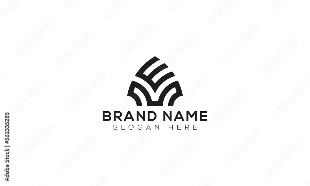 Initial Letter ME Logo Design Minimal Lettering Logo ME Logo Design