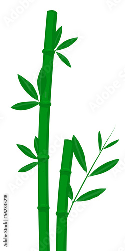 green stacked bamboo illustration. for natural decoration.