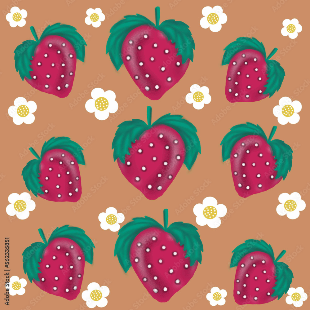 seamless pattern with strawberries red strawberries with green leaves,blooming strawberry flowers,juice packaging,jam packaging,flyer,business card,textile printing seamless pattern with strawberries red strawberries with green leaves,blooming strawberry flowers,juice packaging,jam packaging,flyer,business card,textile printing