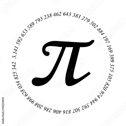 Happy international day of mathematics vector background illustration. World Pi Day banner