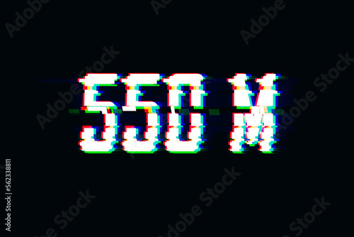 550 Million  subscribers celebration greeting banner with GlitcH Design photo