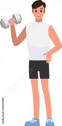 Fitness and exercise , Vector Cartoon Character set
