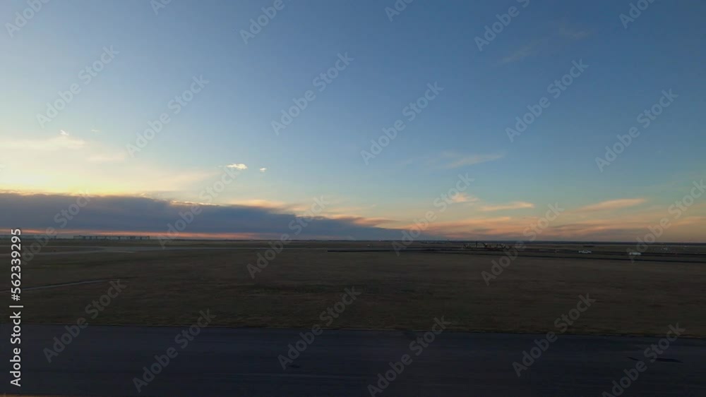 Airplane driving out of the airport Airplane driving out of the airport