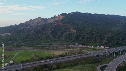 Aerial view of the Huoyan Shan photo