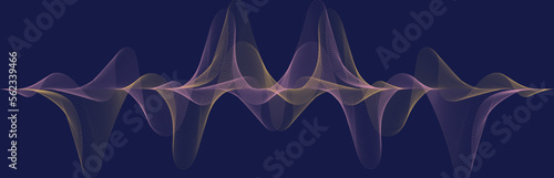 abstract blue wave background. Blue minimal round lines abstract background. Thin line wavy abstract vector background. Curve wave seamless pattern. Line art striped graphic template