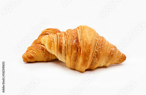 Croissants isolated on white background.