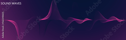 abstract vector blue colored sound wave lines. Wireframe sound mixer wave background. 