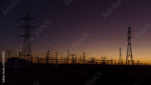 Electric substation at sunset © Miguel Mar_Foto