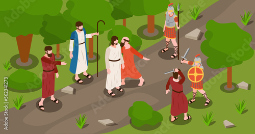 Jesus Life Isometric Background
