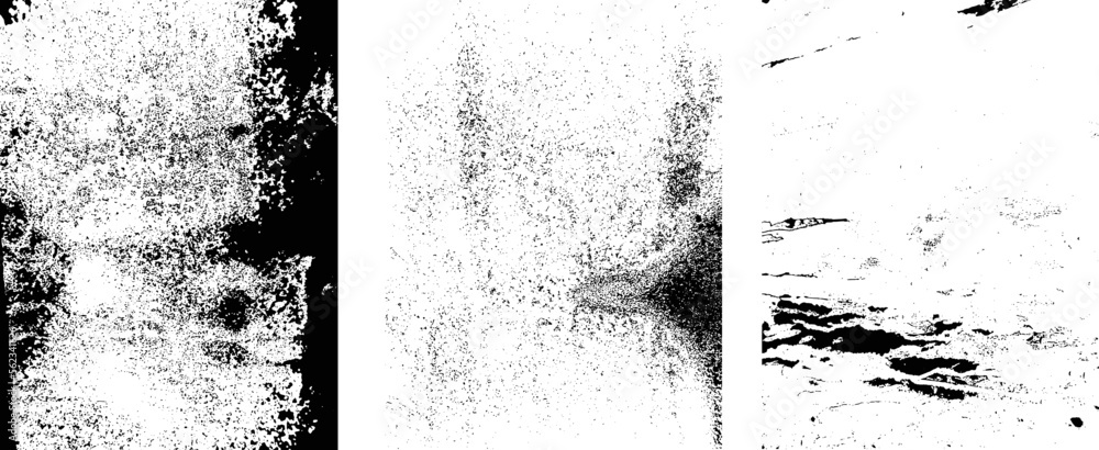 Obraz premium Grunge Urban Backgrounds set.Texture Vector.Dust Overlay Distress Grain ,Simply Place illustration over any Object to Create grungy Effect .abstract,splattered , dirty, texture for your design. 