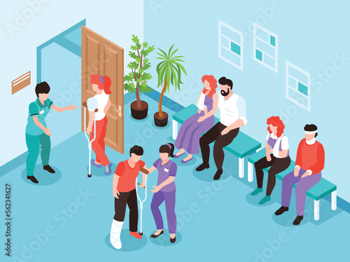 Physical Injury Isometric Background