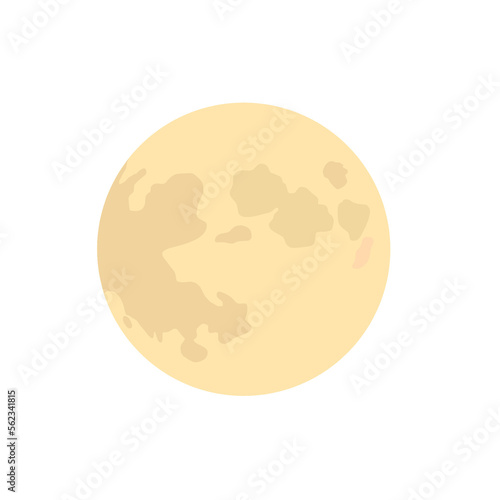 Yellow moon illustration, 노란 달 일러스트